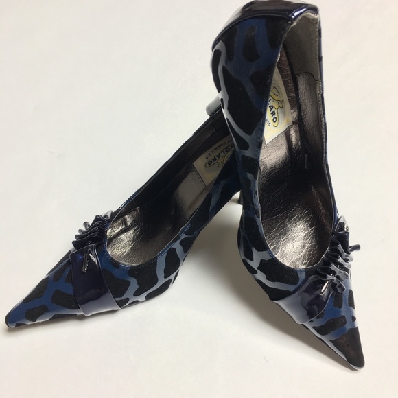 Women’s Bolaro  Blue and Black Heels Size 7.5 - Picture 2 of 5